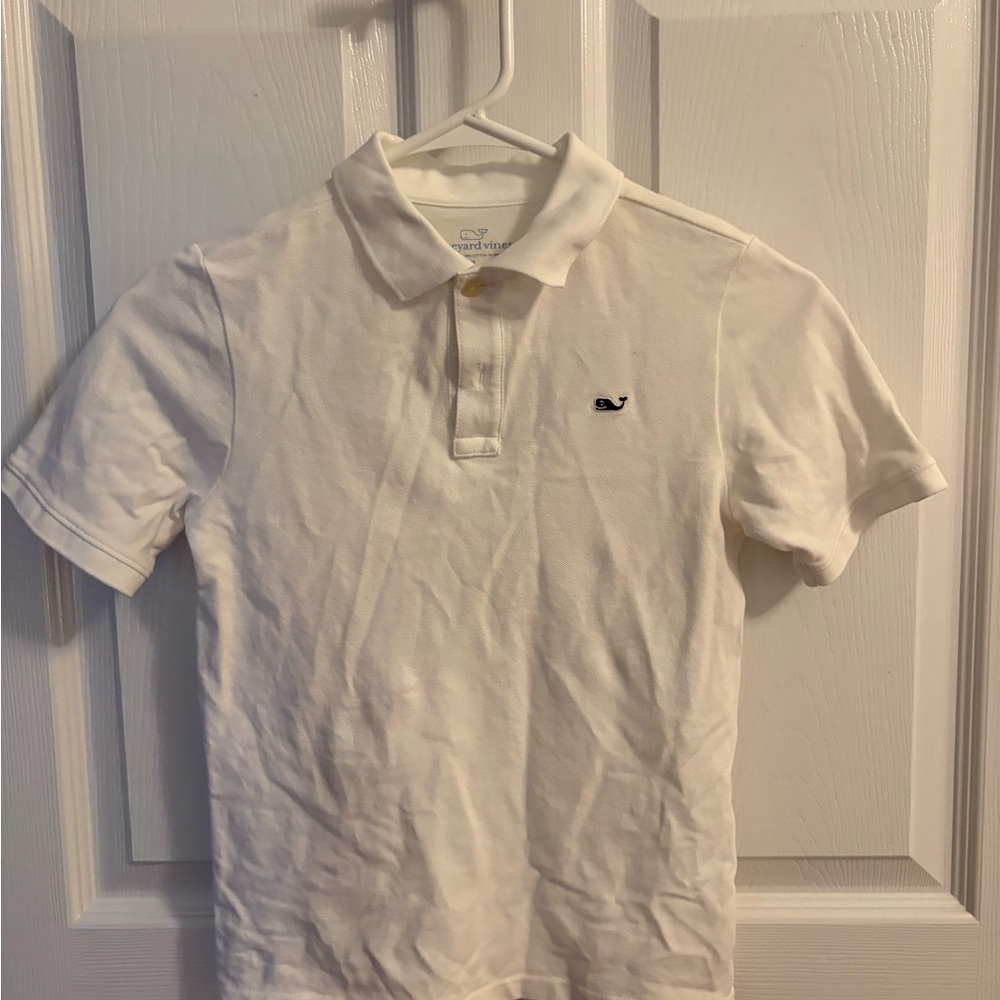 Vineyard Vines White Boys Polo EUC